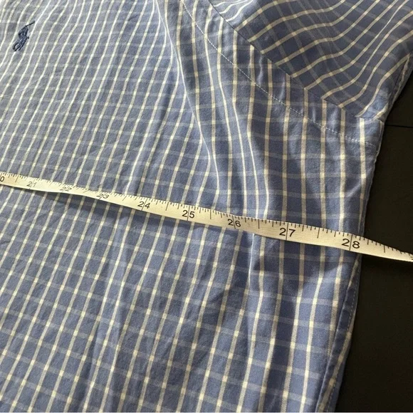 POLO Ralph Lauren Button Down Shirt Men's Blake Blue White Gingham Check Size XL - Picture 6 of 7